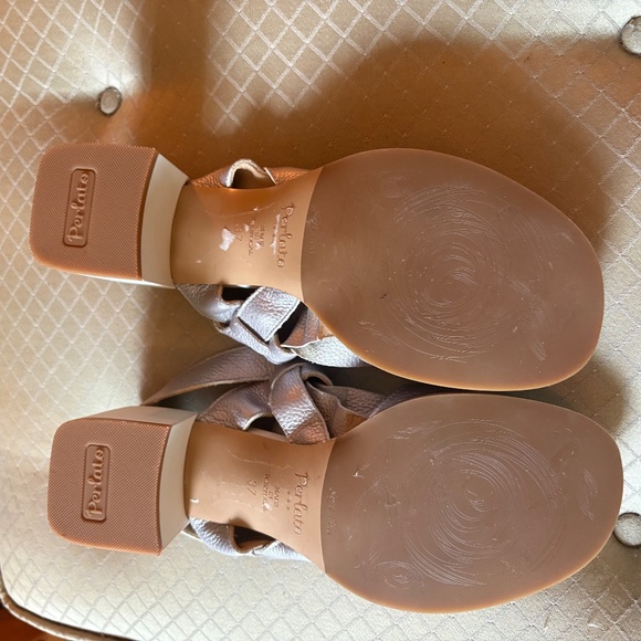 Perlato Square Heel Sandals 37 - Picture 6 of 10